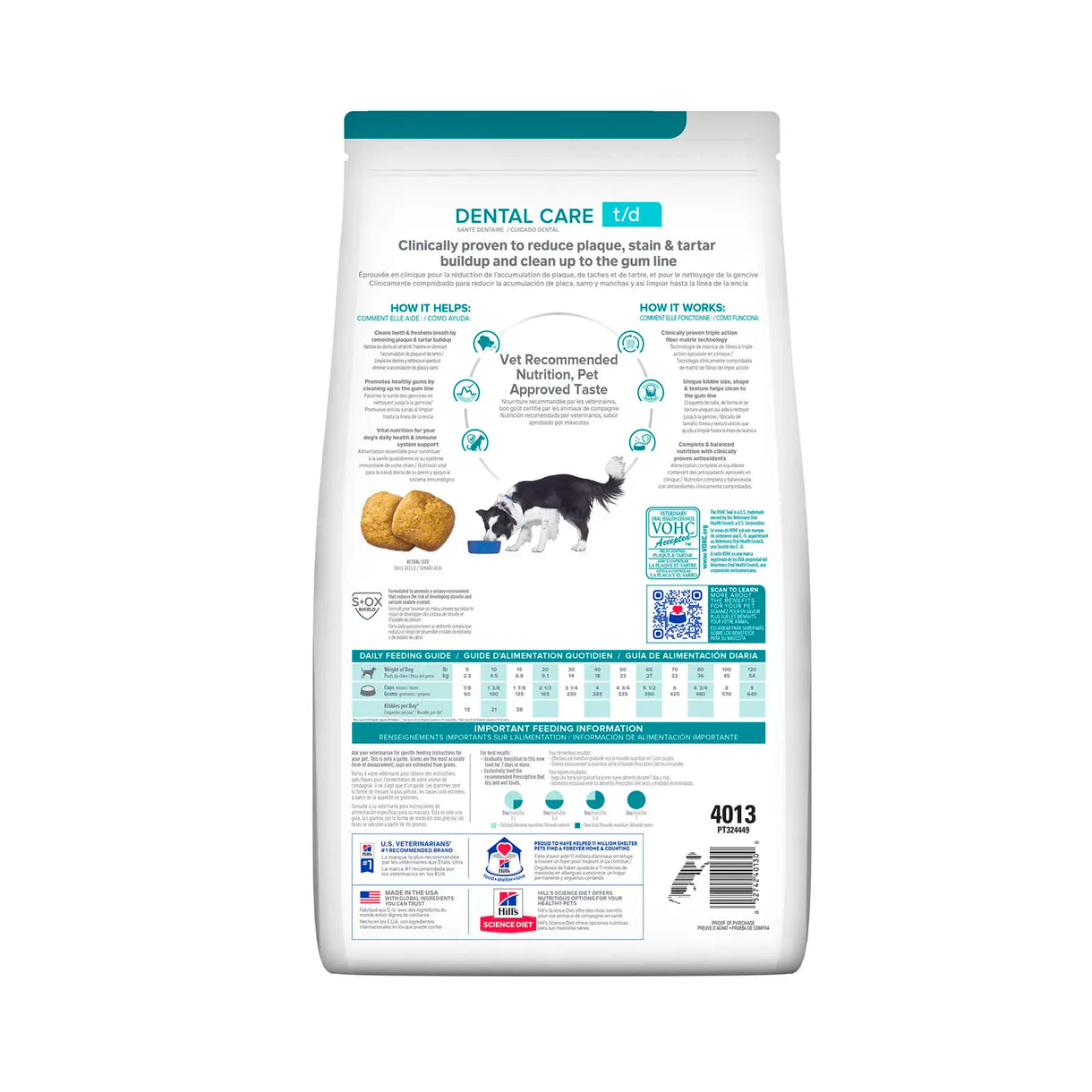 Hill's Prescription Diet - t/d Dental Care (Dry) 希爾思處方食品 - t/d 犬用口腔護理配方