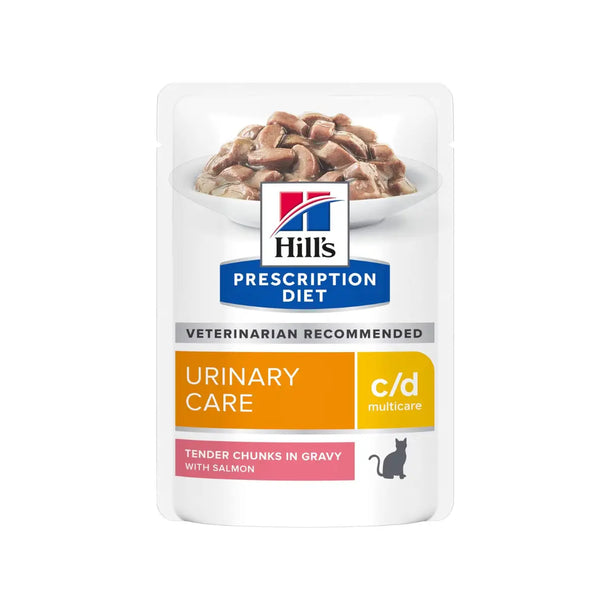Hill's Prescription Diet - c/d Urinary Care with Salmon (Pouch-85g) 希爾思處方食品 - c/d 貓用泌尿道護理三文魚味濕糧 85克