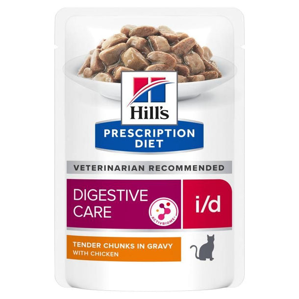 Hill's Prescription Diet - i/d Digestive Care Tender Chunks In Gravy with Chicken (Pouch-85g)希爾思處方食品 - i/d 貓用消化系統護理濕糧 (雞肉味) 85克