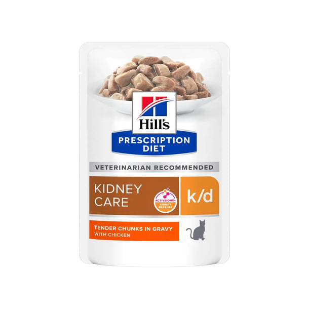 Hill's Prescription Diet - k/d Kidney Care with Chicken (Pouch -85g) 希爾思處方食品 - k/d 貓用腎臟處方濕糧 (雞肉味) 85克