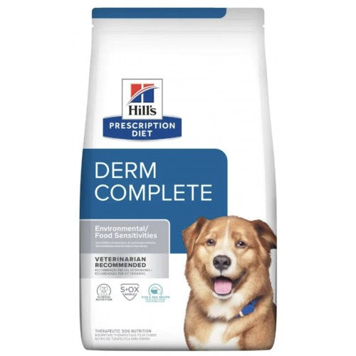 Hill's Prescription Diet - Derm Complete Skin Care & Food Sensitivities Original Bites (Dry) 希爾思處方食品 -犬用皮膚全能照護原顆粒配方 14.3磅