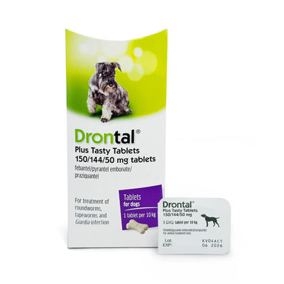 Drontal Plus Tasty Tablets For Dogs (Per Tablet)