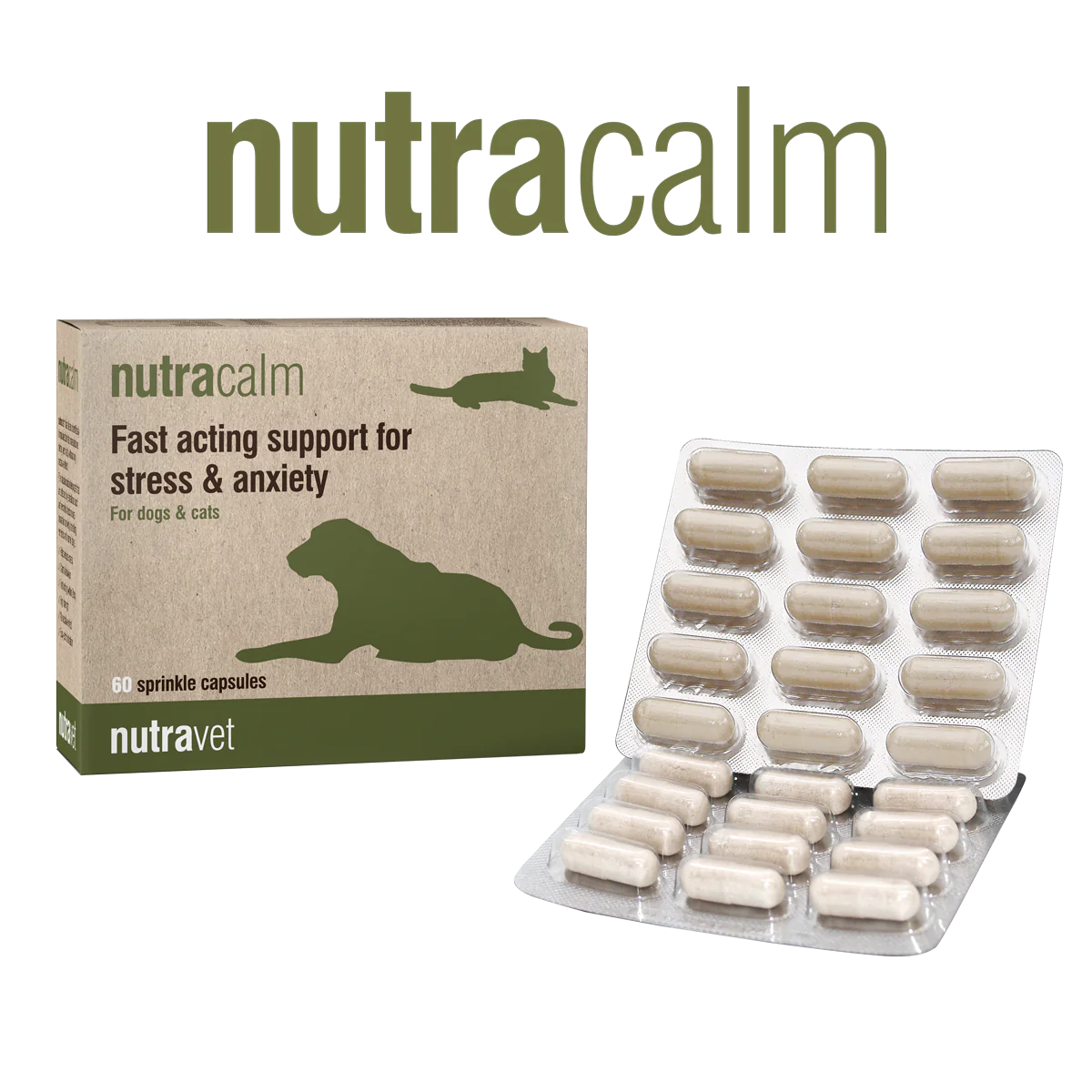 Nutravet - Nutracalm Stress & Anxiety Care For Pets 60 Caps