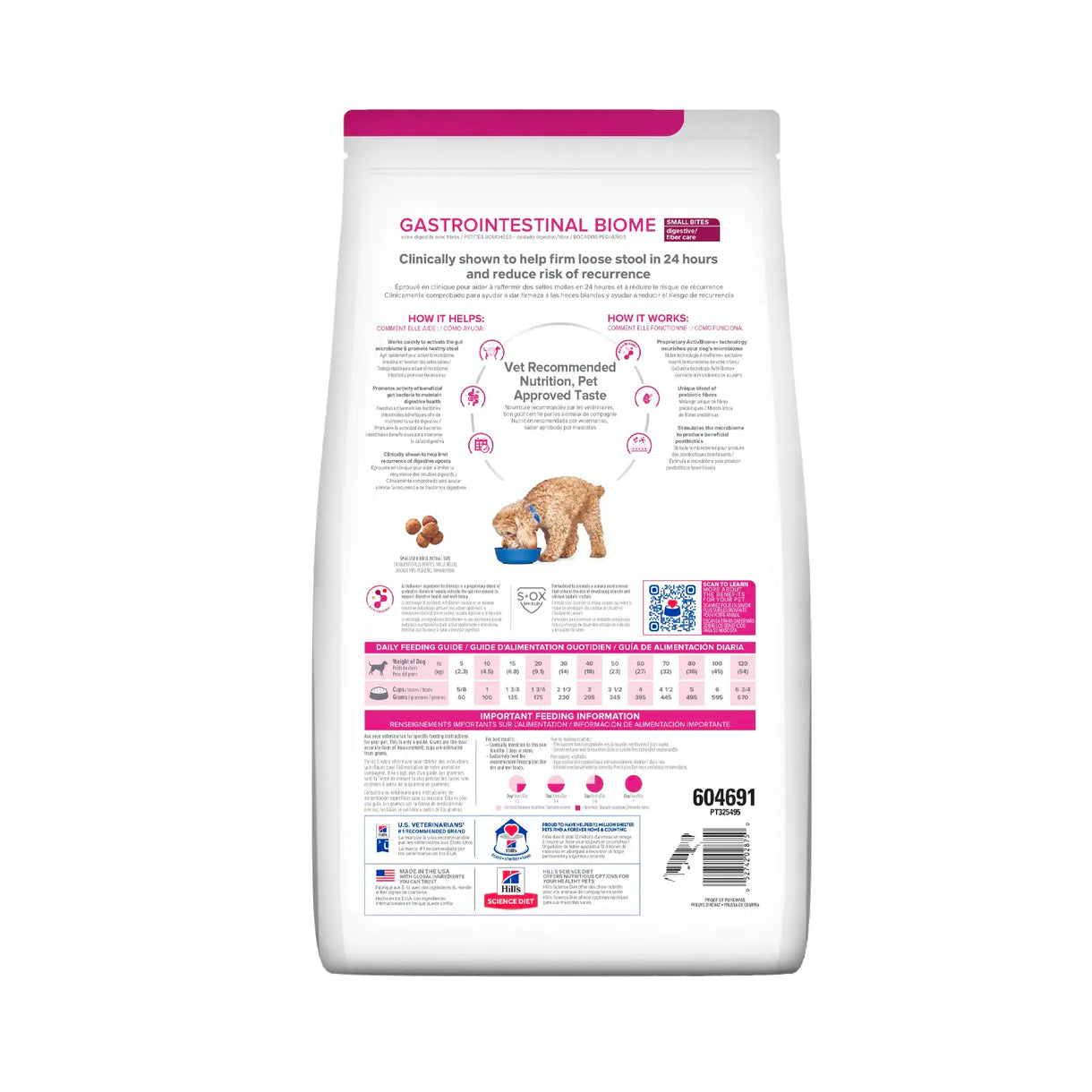 Hill's Prescription Diet -  Gastrointestinal Biome Digestive/Fibre care- Small Bites (Dry)