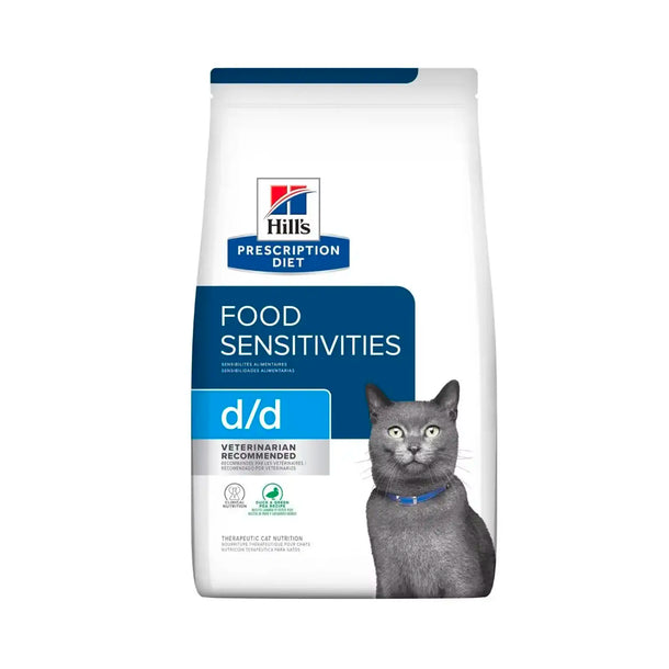Hill's Prescription Diet - d/d Food Sensitivities Duck & Green Pea (Dry) 希爾思處方食品 - d/d 貓用食物/皮膚敏感護理配方 (鴨肉及碗豆味) 3.5磅 