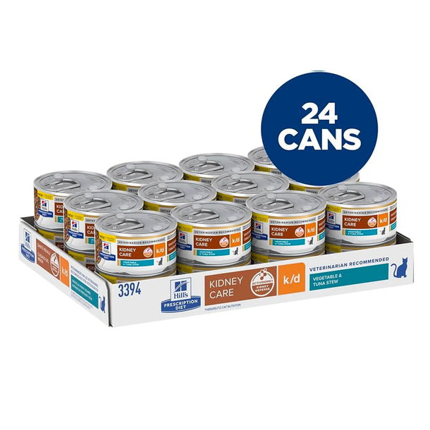 Hill's Prescription Diet - k/d Kidney Care Vegetable & Tuna Stew (Can)  希爾思處方食品 - k/d 貓用腎臟配方罐頭 (吞拿魚燉蔬菜味) 2.9安士