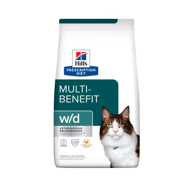 Hill's Prescription Diet - w/d Multi-Benefit Digestive/Weight/Glucose/Urinary Management with Chicken (Dry) 希爾思處方食品 - w/d 貓用多重管理配方